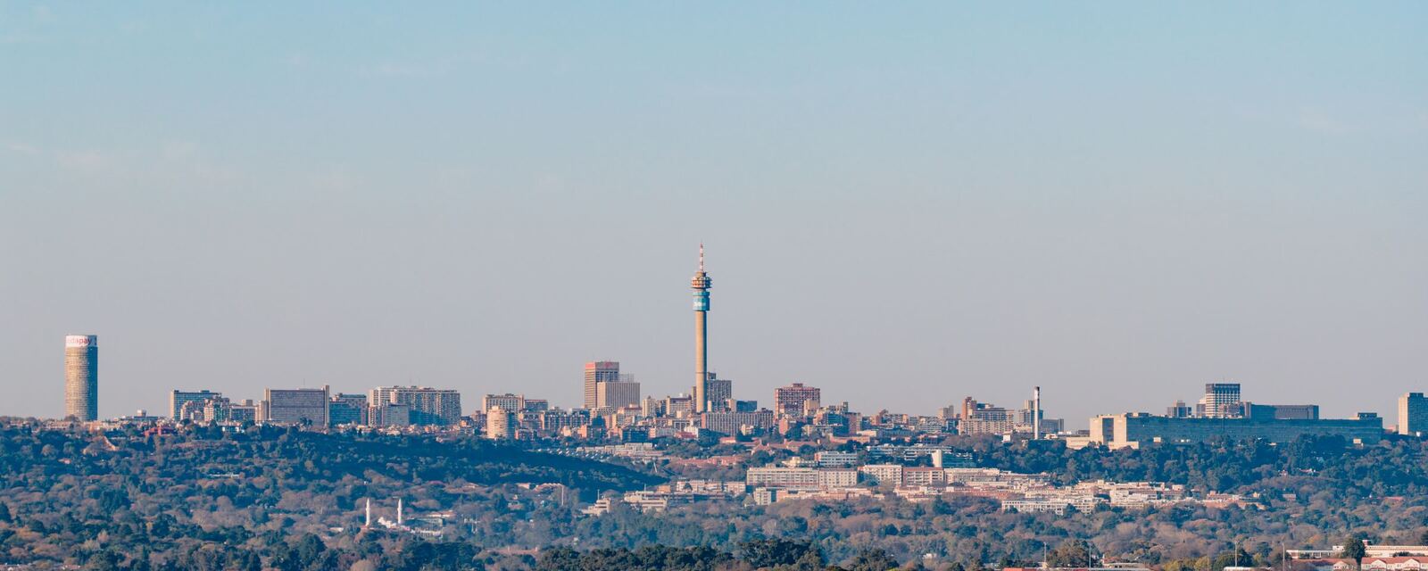 The Johannesburg skyline with the Hillbrow Tower